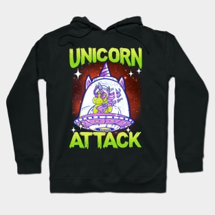 Alien Unicorn Attack Hoodie